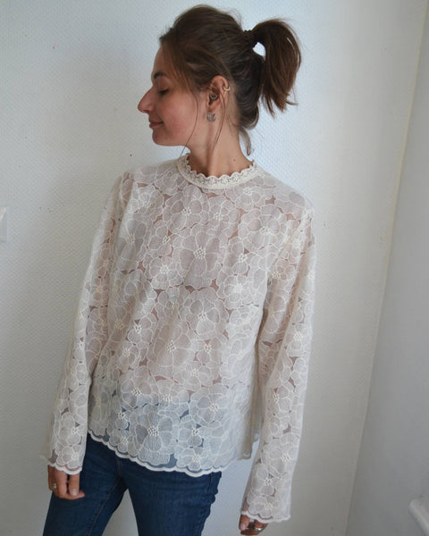 Blouse Fleurs Broderies