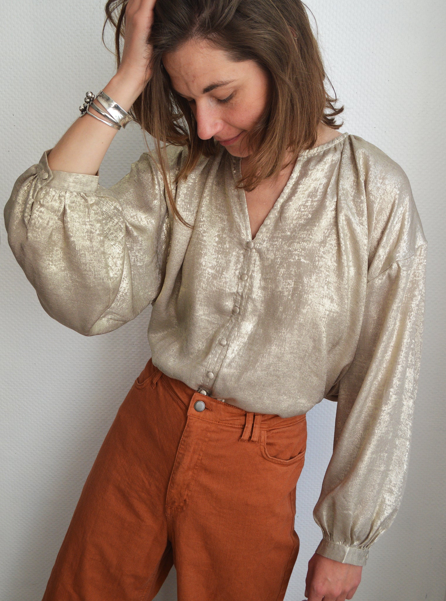 Blouse Fluide Dorée