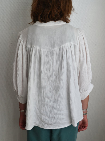 Blouse brodée Gaze de Coton
