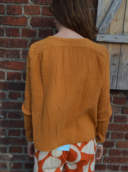 Blouse Gaze de coton Moutarde