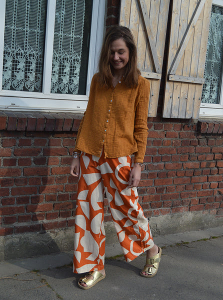 Blouse Gaze de coton Moutarde