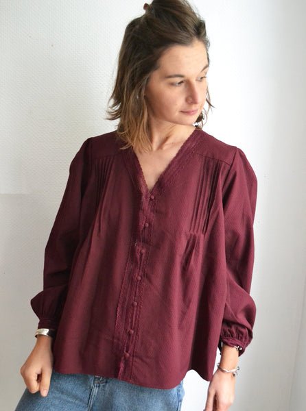 Blouse Lie de Vin