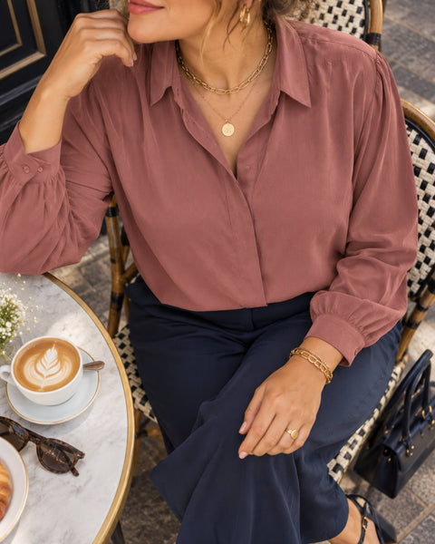 Blouse Parme en Soie
