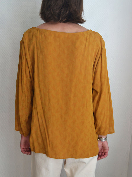 Blouse nouée Moutarde