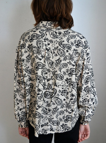 Blouse Paisley Noir & Blanc