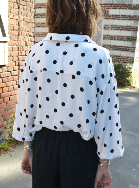 blouse pois Noir & Blanc