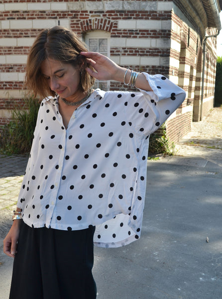 blouse pois Noir & Blanc