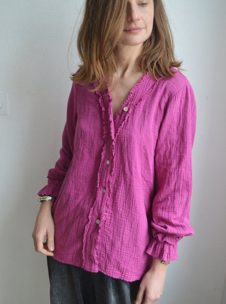 Blouse Gaze de Coton Purple