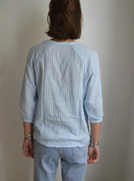 Blouse rayée Gaze de Coton