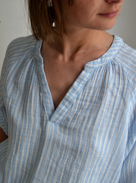 Blouse rayée Gaze de Coton