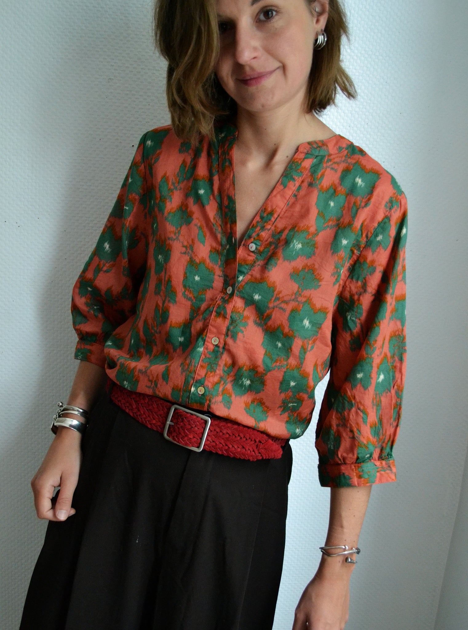 Blouse Red Boho