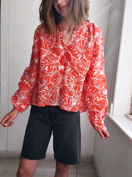 Chemise Red Broderies