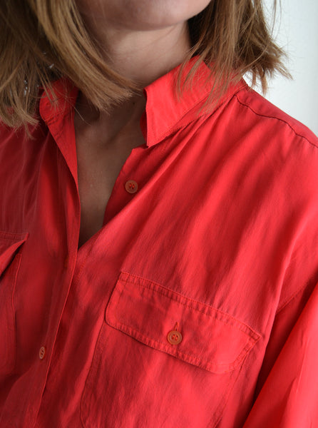 Blouse Rouge Soie