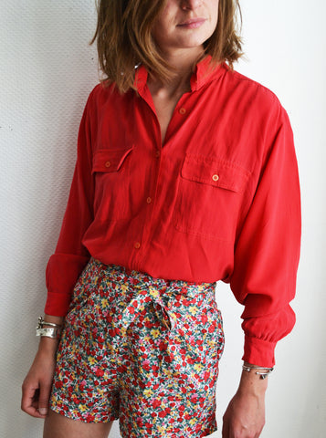 Blouse Rouge Soie