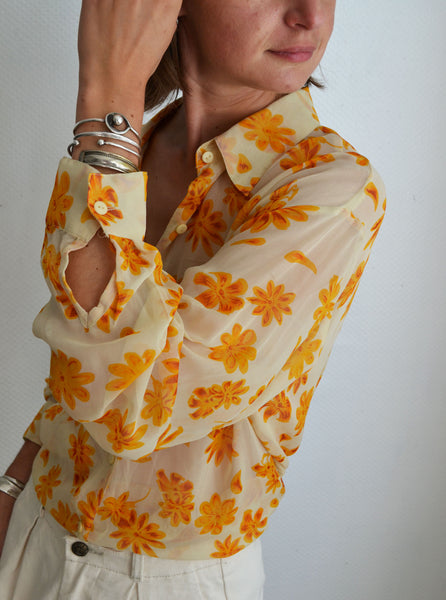 Blouse en Soie Fleurie