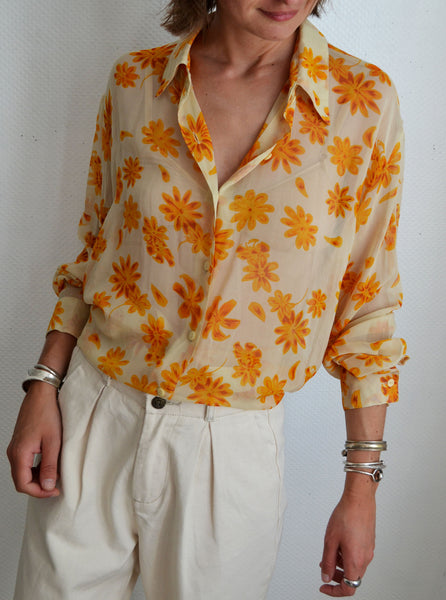 Blouse en Soie Fleurie