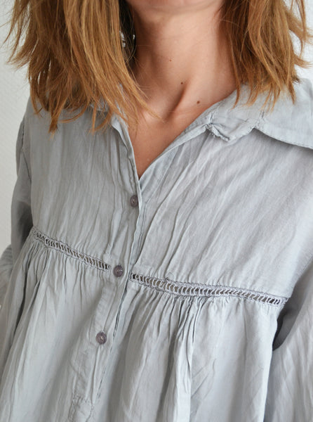 Blouse Soie Grise