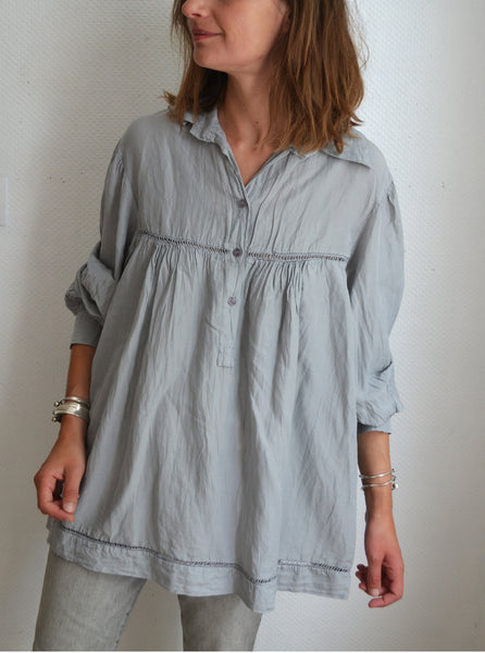 Blouse Soie Grise