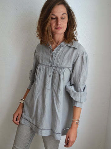 Blouse Soie Grise