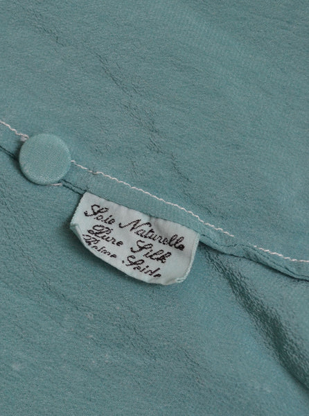 Blouse Soie Jade Vintage