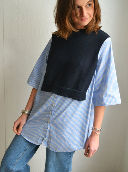 Blouse Superposée Rayée