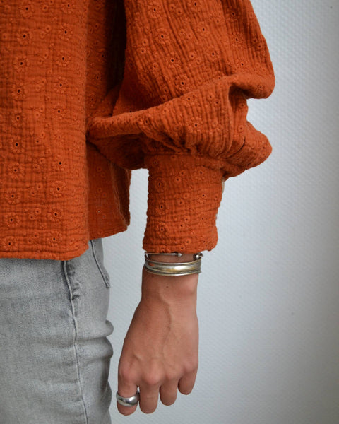 Blouse Terracotta Gaze de Coton
