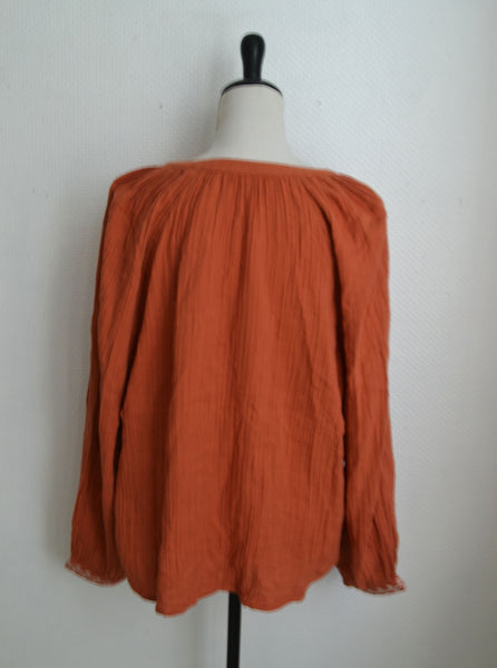 Blouse Terracotta Gaze de Coton
