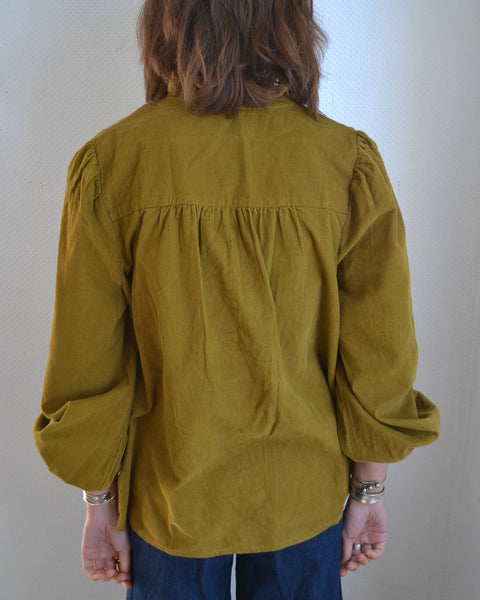 Blouse Velours Côtelé Olive