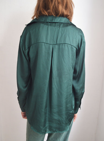 Blouse Vert Satin