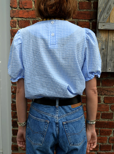 Blouse Vichy Bleue