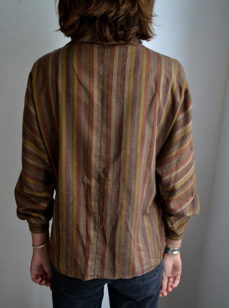 Blouse Vintage Marron Panton