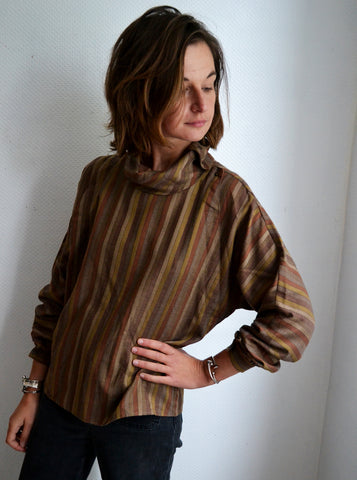 Blouse Vintage Marron Panton