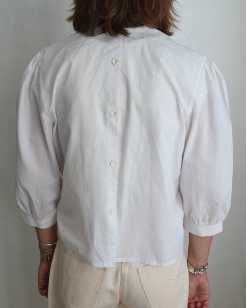 Blouse Vintage Col Brodé