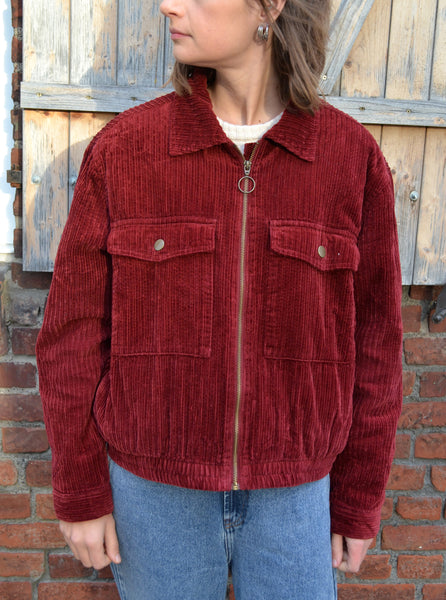 Blouson Côtelé Bordeaux