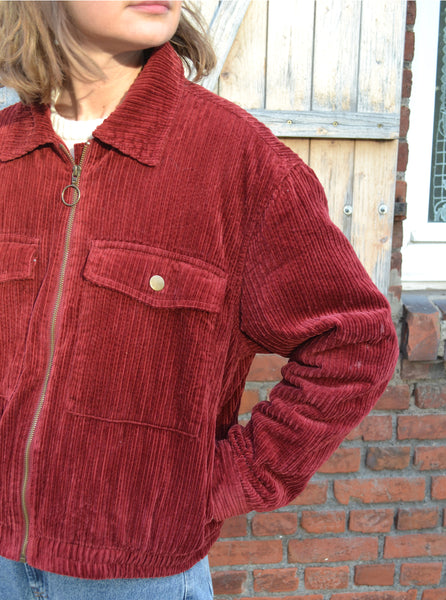 Blouson Côtelé Bordeaux