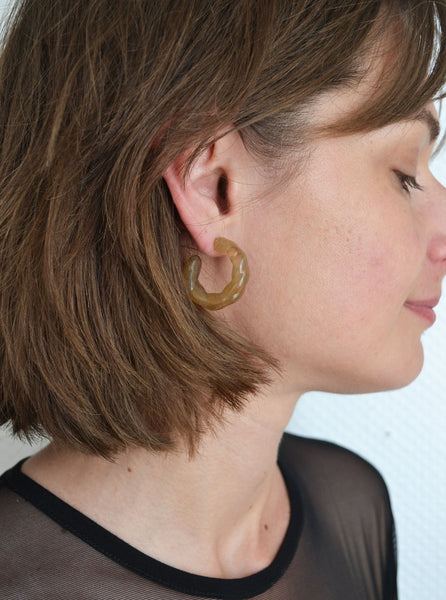 Boucles d'oreilles en résine Cécile