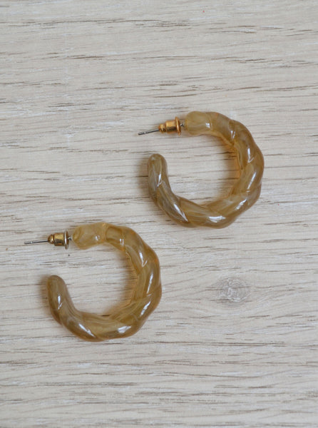 Boucles d'oreilles en résine Cécile