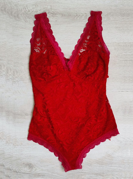 Body Dentelle Rouge/Rose