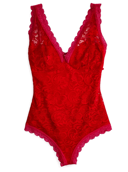Body Dentelle Rouge/Rose