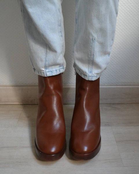 Bottines Minelli Cognac Neuves T41