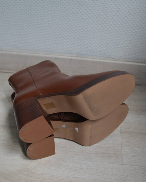 Bottines Minelli Cognac Neuves T41