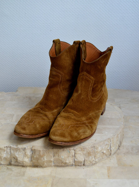 Bottines Daim Sézane Camel