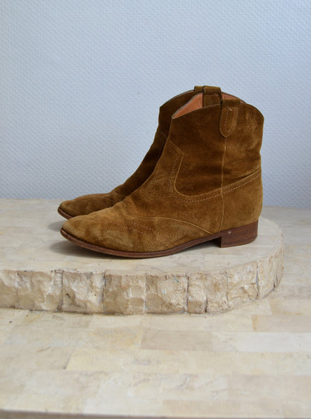 Bottines Daim Sézane Camel