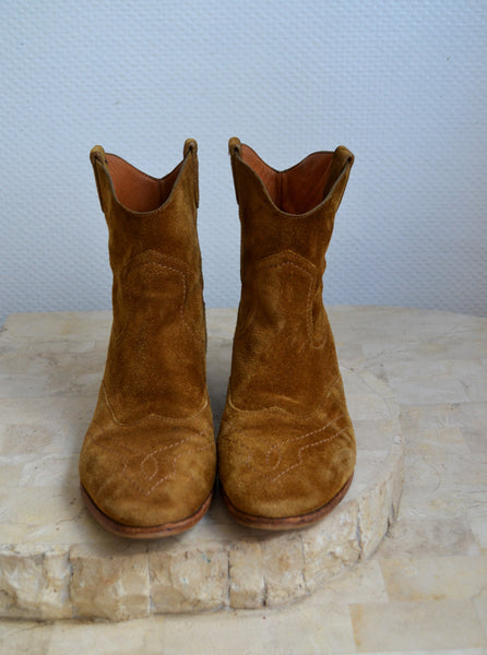 Bottines Daim Sézane Camel