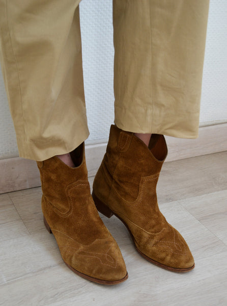Bottines Daim Sézane Camel
