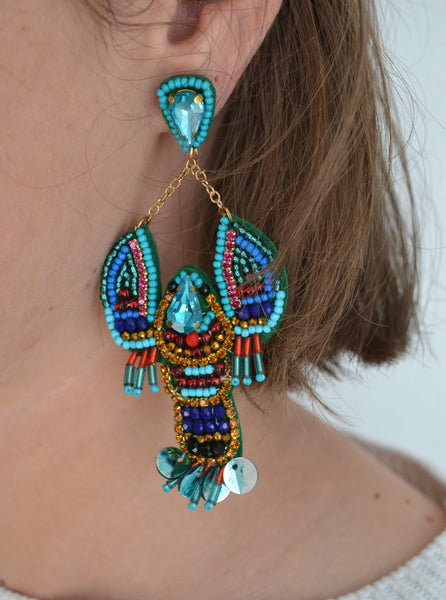 Boucles d'oreilles perles Homards