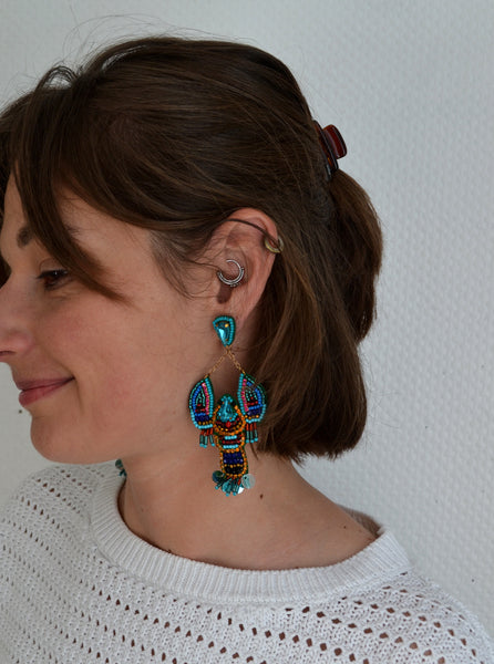 Boucles d'oreilles perles Homards