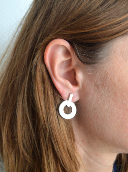 Boucles d'oreille circulaires en argent