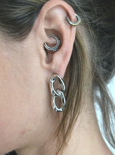 Boucles d'oreilles Maillons Argentés