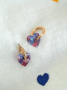 Boucles coeurs colorés